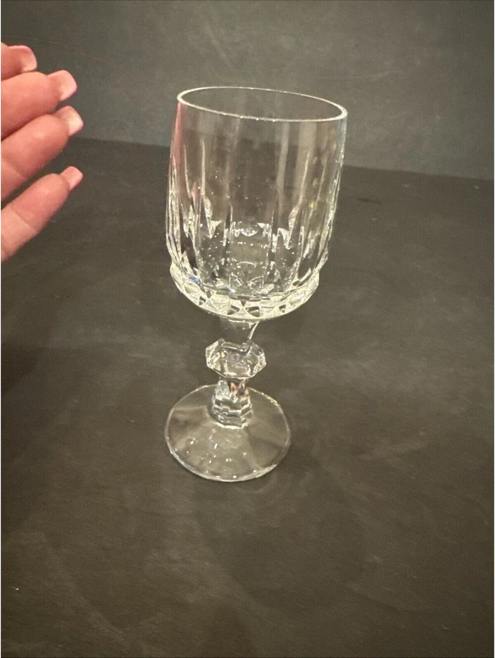 Cristallerie Zwiesel Etched Clear Crystal Round Cordial Shot Glass 4 5/8” H